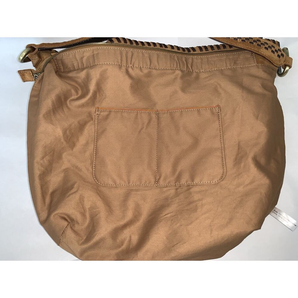 HOBO HARLEY BROWN SUEDE WHIP STITCH TRIM SHOULDER BAG PURSE EXCELLENT ! - Picture 13 of 16